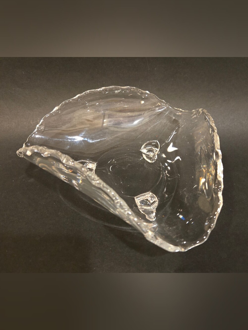 Vintage Fostoria Century Clear Glass Decorative Shell Bowl - Home Accents